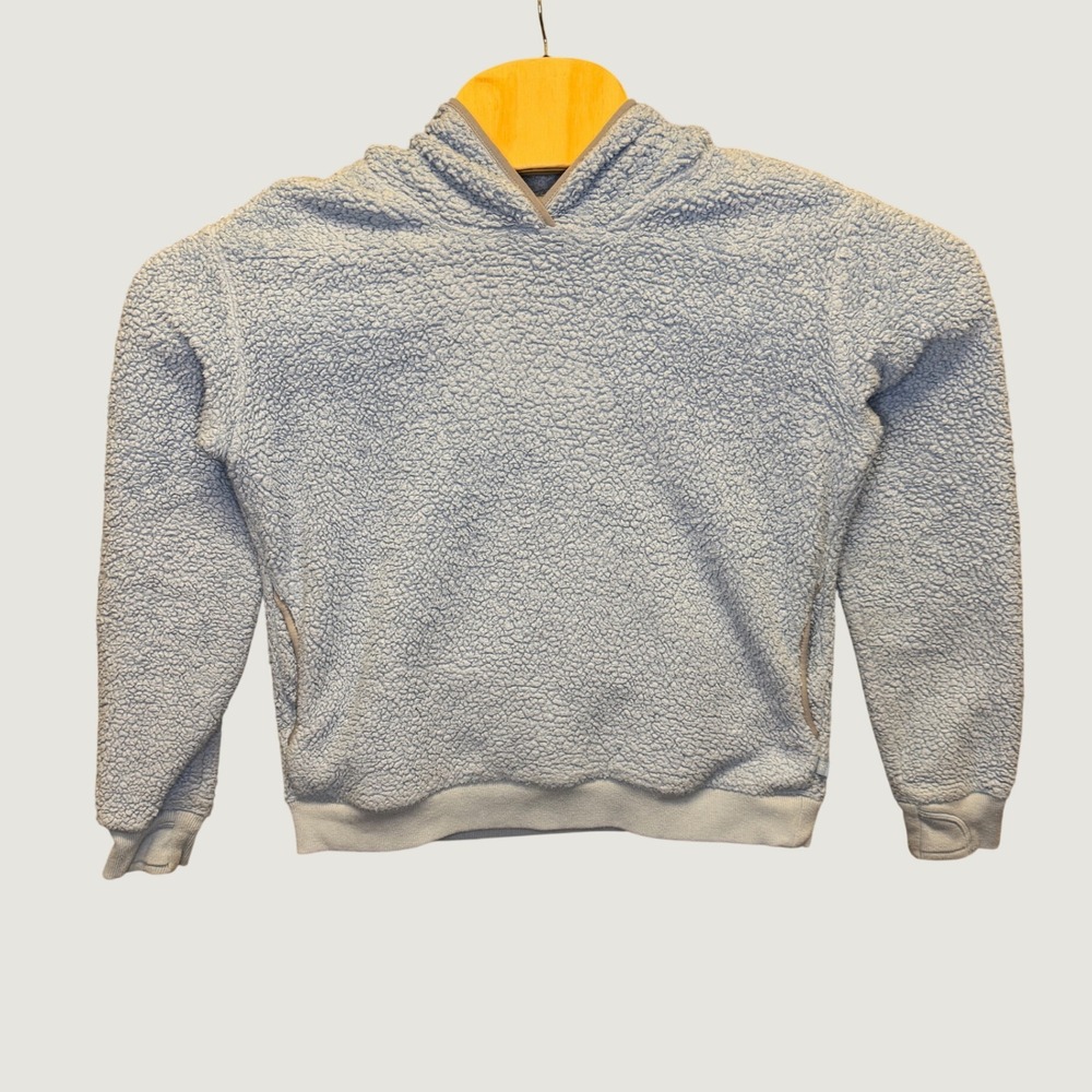 2369 | Athleta Girl So Snug Sherpa Fleece Hoodie Light Blue Girls XL 14